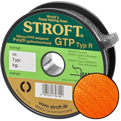 Stroft GTP Typ R Geflochtene Angelschnur 300m orange R7-0,300mm-18kg
