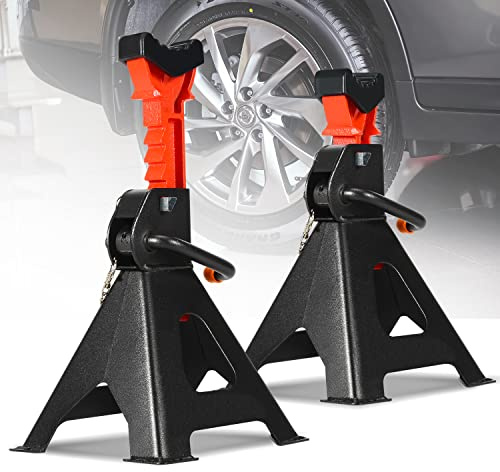 Hebitod Automotive Unterstellbock，2er Set Wohnwagen Stützbock，für Wagenheber，Stützbock, Stützfuß, höhenverstellbar, Stahl 3000kg Traglast, einheitlich und zuverlässig