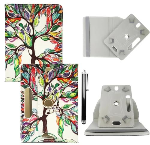 7inch Tablet Case - Universal PU Leather Stand Folio Case Cover for All 6,6.8,7 Tablets, Fit for Kindle eReaders Fire Tablet- Kobo/Voyaga/Lenovo/Sony E-Book/iPad Mini 5 4 3 2 1 (Big Tree)