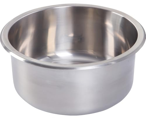 ZCBYBT RV Camper Kitchen Sink Stainless Steel Round Sink Single Bowl Sink with 300mm Diameter, for Yacht Boat