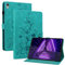 Rosbtib Coque pour Lenovo Tab M10 FHD Plus (TB-X606F TB-X606X) / K10 (TB-X6C6L), Multi-Angles de Visualisation Housse de Protection en Similicuir avec Porte-Carte Couverture Motif Lys, Vert