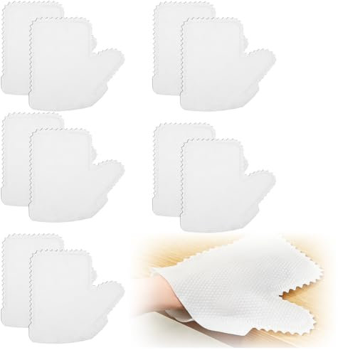 UYVPAER 10 Pièces Gants De Dépoussiérage, Gants De Ménage Secs Et Humides Réutilisables, Gants Non Tissés De Nettoyage De Plumeau En Ecailles De Poisson Pour Meubles, Cuisine, Salle À Manger