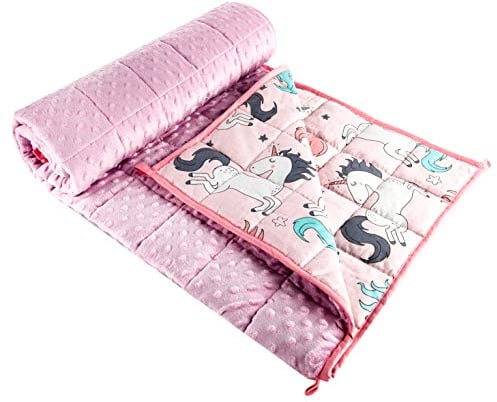 Sleepymoon Gewichtsdecke Therapiedecke Schwere Decke für Stressabbau und Angstzustände Weighted Blanket Beschwerte Decke (Pink, 100 * 150cm-4kg)