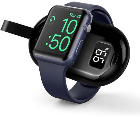 flintronic 2500mAh Batterie Externe pour Apple Watch, Chargeur pour Apple Watch Portable avec USB C câble, Chargeur Magnétique Compatible pour Apple Watch Series 10/9/8/7/6/5/4/3/2/1