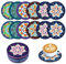 Sottobicchieri in Gomma 12 Pezzi, Rotondi Antiscivolo Sottobicchiere 12 cm, Sottobicchieri per Bevande, Lavabili Sottobicchieri per Bicchieri, Assorbenti per Bevande, per Festa, Casa (Colore II)