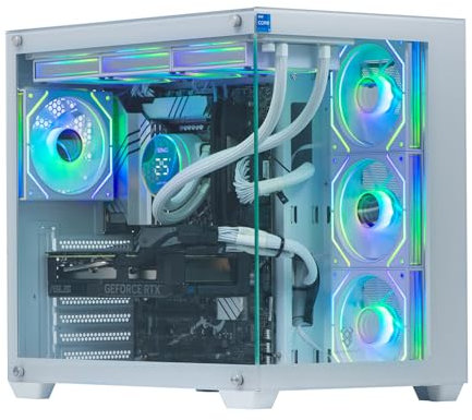Veno Scorp Gaming PC AMD Ryzen 7 5700X Processor Geforce Nvidia RTX 5060 8GB Graphics Card - 16GB 3200MHz Ram - 1TB NVMe SSD - 650W PSU - Windows 11 - WiFi - Nemesis White Case - Liquid Cooling