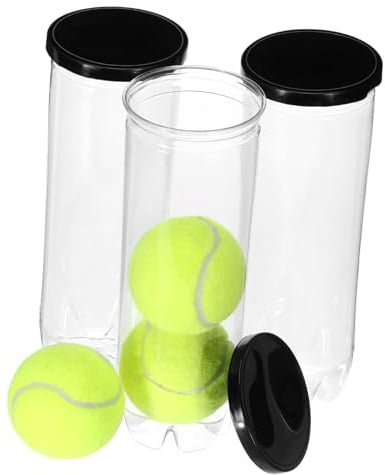 BESTonZON PVC Tennisballhalter Transparent Mit Deckel Tragbarer Organizer Für Tennisbälle Praktische Sportaufbewahrung Für Tennisenthusiasten