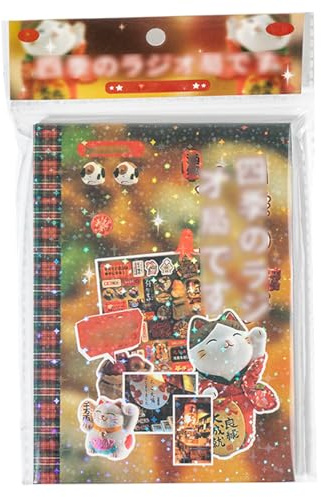 Japanisches Aufkleberbuch, 45 Seiten Kawaii Food Snack Cakes Serie Comics, Vintage Dekorationen Comic -Aufkleber für DIY Scrapbooking Journaling Handbook Decoration