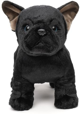 Uni-Toys - Eco-Line - Französische Bulldogge (schwarz) - Ohne Leine - 26 cm (Länge) - Plüsch-Hund - Plüschtier, Kuscheltier