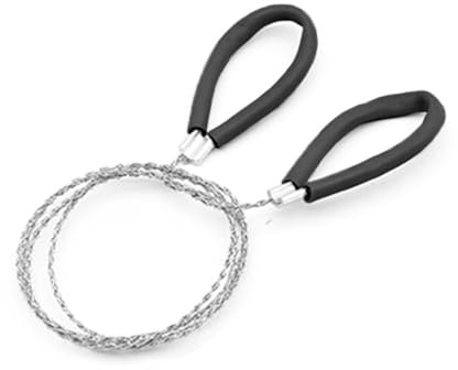 Scie à Chaîne Multifonctionnelle pour Adultes, Outil de Coupe Corde Tractable 77cm, Accessoire de Survie & Camping Léger, Pratique & Durable