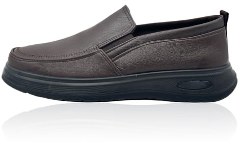 Nowaland Herren Slipper mit besonders weichem Obermaterial, elastischen Einsätzen, flexibler Laufsohle und leicht dämpfendem Laufkomfort – zeitloses Design für Alltag, Büro & Freizeit