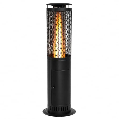 AUGOUST Brasero d'ambiance à Pellets Extérieur Faible Fumée Poêle Design Moderne Chauffe terrasse Jardin Balcon Foyer Écologique Haute Performance pour Un feu Convivial Montage Rapide Modèle Athenes
