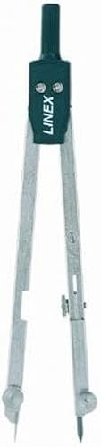 Linex 72 Basis-Schulzirkel, Schenkelmaß 138 mm, ein Schenkel mit Gelenk, Ersatzmine, aus Metall, silber