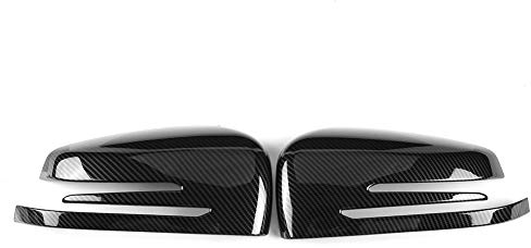 Hlyjoon Rückspiegelkappe 1 Paar Kohlefaser Stil Auto Rückspiegel Abdeckung Links & Rechts Spiegelkappen Abdeckungen für A C E S CLA GLK GLA Klasse W176 W246 W204 W212 W221 C117 X204 X156