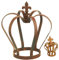Novaliv Sparset 2X Dekokrone rost I 9x11 + 36x39 I Rost Deko Metallkrone Gartenkrone Dekokrone Gartenstecker
