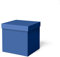 ilo - Aufbewahrungsbox mit Deckel cm 25x25 H.25 - Aufbewahrungskorb für Büro, Kleidung, Bettwäsche, Decken, Spielzeug, Bücher - Soft Touch Blau Überzug - Recycelbar und in Italien Hergestellt