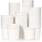 Paper Ice Cream Tubs, 100-Count 325ml Disposable Dessert Bowls for Hot or Cold Food, 325-Milliliter Party Supplies Treat Cups for Sundae, Frozen Yoghurt, Soup, White