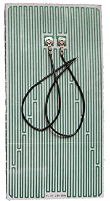 ASG Technik Spiegelheizung/Heizfolie MIT KABEL, selbstklebende Beschichtung für einfache Montage, 25 Watt, 12 Volt Breite 128 mm x Höhe 250 mm, Niedervolt, 30-40 Grad, Frostschutz, LKW, PKW