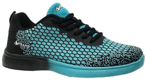 Pyramid Women's Path Lite Seamless Mesh Bowling Shoes, Black/Teal, 5 UK