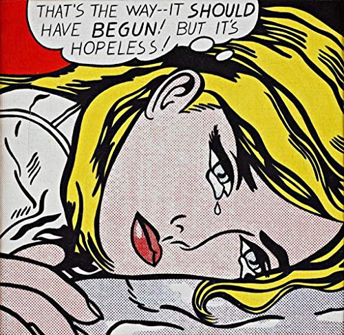 Poster Hopless / Roy Lichtenstein / Pop Art / Comics