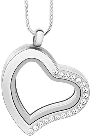 MAYIYAHO Schwebende Medaillons aus hängenden Fotoboxen aus Glas können geöffnet und geschlossen Werden, Magnet, krumme Mitte, halbgebohrter Fotorahmen