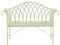 Gartenbank Metall Hellgrün 130 cm romantischer Stil Milazzo