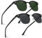 Ninesun verspiegelte halbrandlose polarisierte Sonnenbrille für Männer und Frauen Trendy Outdoor für Reisebrillen K129 (Schwarz Silber/Schwarz Schwarz)