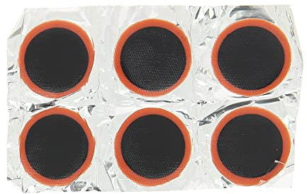 esKapad 6 Pièces de Réparation, Rustines pour Chambre A Air Velo, Diamètre 25mm, Noir