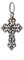 NKlaus 925 Sterlingsilber Kreuz Zirkonia orange Orthodox Kruzifix Kettenanhänger Taufe 11092