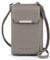 Aeeque Handytasche zum Umhängen Vegan Leder, Handy Tasche Damen Umhänge mit Verstellbar Abnehmbarer Schultergurt, Schlichte Handyumhängetaschen mit Kartenfächer für Smartphone unter 6,5 Zoll - Grau