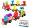 Holzzug Spielzeug, Wooden Numbers Train Toy, Montessori Spielzeug Holz, Holz Geburtstagszug, Children's Wooden Train with Numbers 0-9, Lernspielzeug für Jungen und Mädchen Ab 2 Jahren