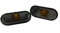 Seitenblinker Schwarz Oval Links+Rechts Set Kompatibel mit VW Passat 3B Golf 4 Bora Lupo T5 Sharan