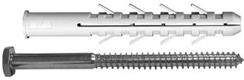 TASSELLO PROLUNGATO CON TIRAFONDO Ø 12x100 - vite8x100 pz. 4 (Confezione da 6 pezzi)