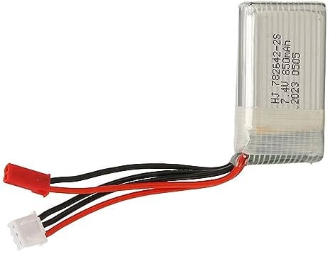 VGEBY RC Lithium Battery, 7.4V 850mAh 2S 20C RC Car Li Ion Battery High Performance Li Polymer RC Boat Rechargeable Battery for RC Cars RC Boats RC Models