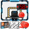 Mini Basketballkorb Indoor Kinder fürs Zimmer, Basketball Korb mit Elektronische Anzeigetafel, Faltbar, 3 Basketball, Sport Basketball Spielzeug Geschenke für Jungs Jungen (Blau)