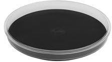 Sallys Drehteller - Organizer mit reibungsloser 360-Grad-Drehung inkl. herausnehmbare Antirutschmatte aus Platin-Silikon, transparentes Design (24 cm)