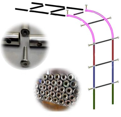 YAVYAV Treillis De Jardin en Demi-Arche, Support en Acier Inoxydable pour Plantes Grimpantes, Tonnelle en Arceau A Rosiers, Murale, Décoration De Jardin(70 * 240cm(2.3 * 7.9ft))