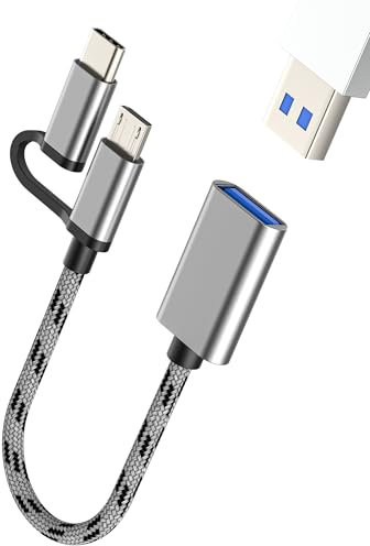 Adaptador USB C Micro USB macho a OTG 3.0 hembra (2 en 1) Cable USB-A para Apple Thunderbolt MacBook Converter para iPad Android Teléfono Accesorios Compatible con Samsung para iPhone 15 Pro Max Plus