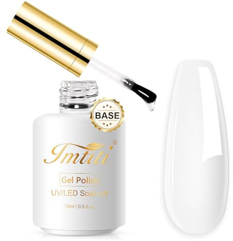 Imtiti Base Coat UV Nagellack, 15ml No Wipe Gel Base Coat Lang Anhaltend Upgraded Formula Unterlack Soak Off UV Led Für Gelnägel Nageldesign Nail Art Maniküre Set