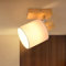 Lichtmaler Deckenlampe 1 Flammig Holz Flurlampe - Deckenleuchte Deckenstrahler E14 MAX 40W Deckenspots Strahler Vintage Schwenkbar 350° Flur Schlafzimmer Ohne Leuchtmittel