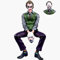 Keyhvao Heath Ledger Filmfigur, Modell sitzende Position, Joker Figuren, Dekoration, PVC-Material, Geschenke für Fans, Unisex