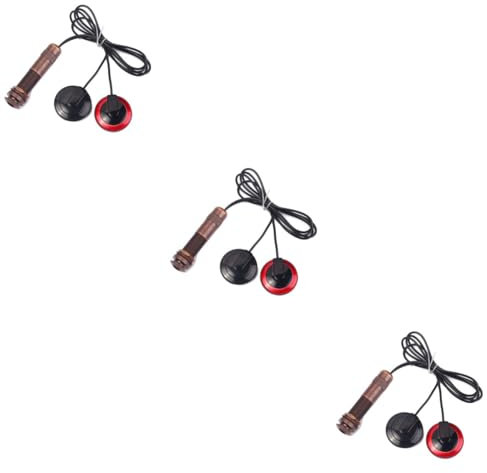 Vaguelly 3pcs Microphone Mandolin Pickup Transducer with Endpin Jack for Amplifying Guitar Banjo Violin Ukulele Material