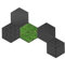ebenkunst | Moosbild - Moosbild Hexagon 5er Set Minimal - Wanddekoration aus Holz, HDF-Holz-Schwarz, 10mm stark, konserviertes Moos, handgefertigte Wandkunst (Grün)