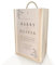 iCaseDesigner Engraved Personalised Wooden Double Wine Box for 2 Bottles with Slide Lid & Woodwool Filling - Wedding Flora