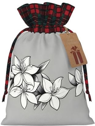 POEZJZW Jasmin-Geschenktüte mit Kordelzug, Snack-Tasche, Süßigkeitentüte, perfekt für Feiern, Weihnachten, Geburtstage, Partys usw