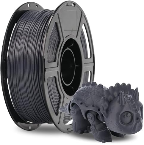 FLASHFORGE Carbon Fiber PETG Filament 1.75mm, Carbon Fiber PETG 3D Printer Filament, 1KG Spool Dimensional Accuracy +/- 0.02mm, Lightweight & Heat-Resistant & Moisture Free (Volcanic Rock Gray)