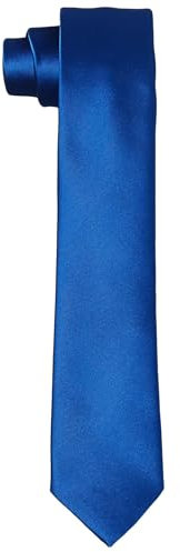 DonDon Krawatten für Herren handgefertigt Seiden-Look 6 cm Krawatte Jeansblau