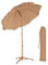 COSTWAY Sombrilla Playa 200cm con Base Plegable, Sombrilla Hawaiano con Botón de Inclinación, Sombrilla Paja PP, Bolsa de Transporte, Sombriila Terraza Jardin Piscina Exterior