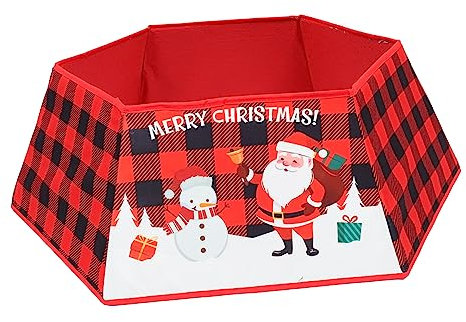 Cabilock Weihnachtsbaumdecke Bedruckte Baumabdeckung Baumschürze Baumschmuck Baumdekoration für Zuhause Baumaccessoire