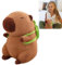 Mino Plus Capibara Peluche, Simpatico Peluche Animale Capibara Capybara Plush, Simulazione Peluche Capibara con Zaino Tartaruga, Capybara Peluche Bambole, ideal gift per Ragazzi e Ragazze (1 PCS)